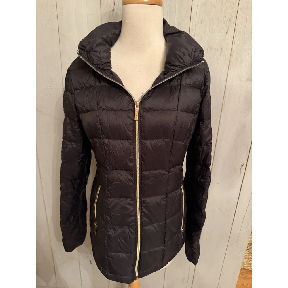 MICHAEL KORS Women‎ Quilted M Packable Hooded Down Puffer Jacket Coat 190$ B11